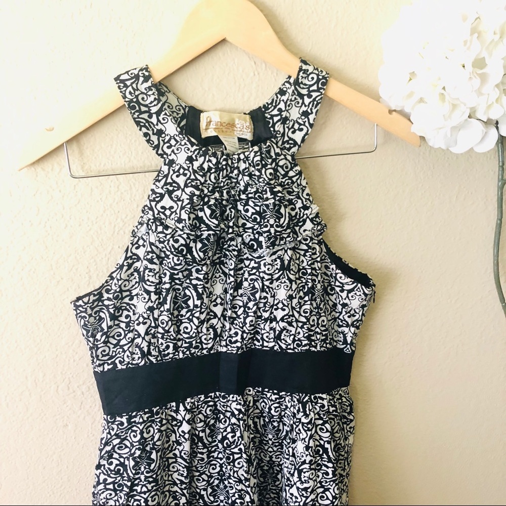 Black and white Printed Dress